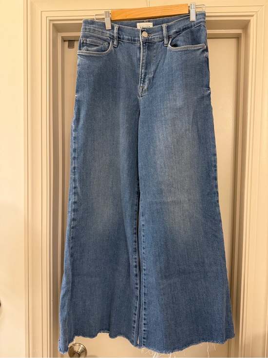 Frame Denim Denim - Frame Denim Wide Leg Flare Jeans in Medium Blue